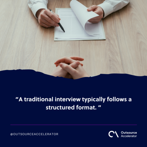 Traditional interview defined