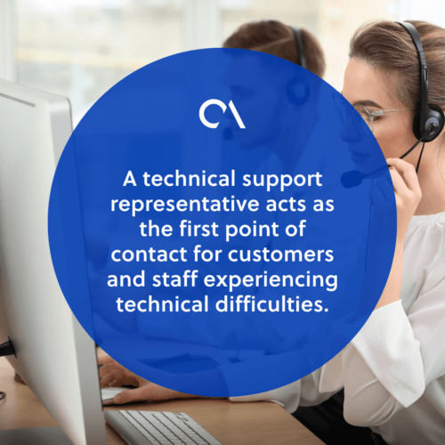 What does a technical support representative do