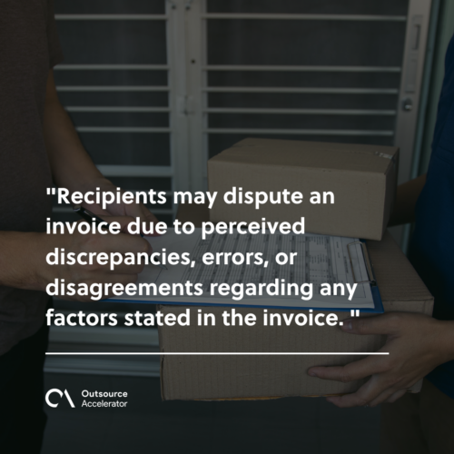 What is a disputed invoice  