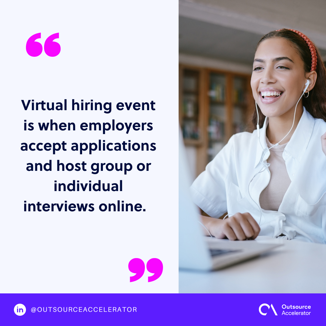 Virtual hiring events Why organize an online career fair? Outsource