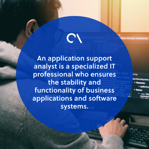 What is an application support analyst