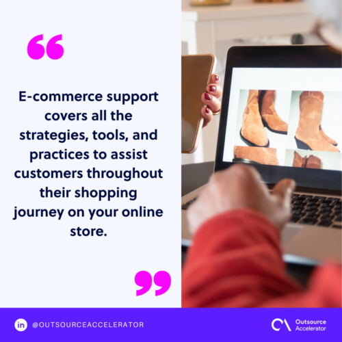 What is e-commerce support