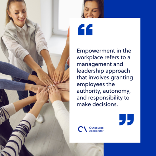 What is empowerment in the workplace
