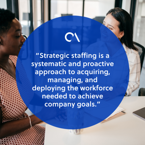 What is strategic staffing
