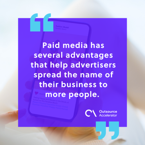Benefits of paid media