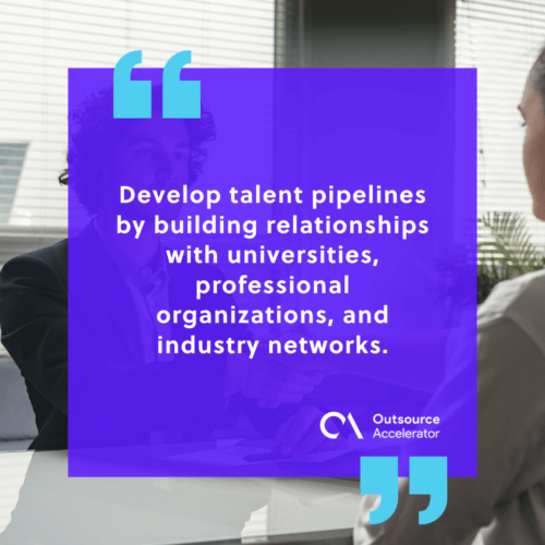 Develop talent pipelines 