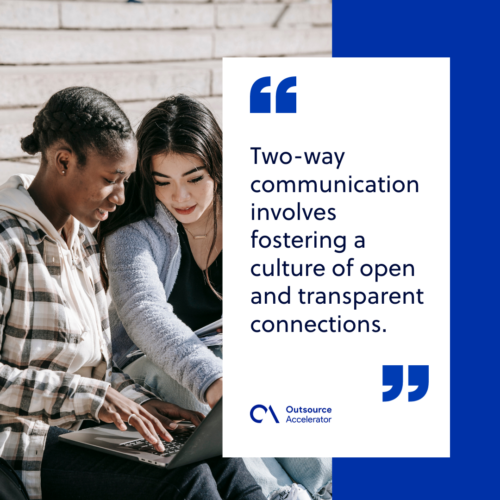 Encourage two-way communication