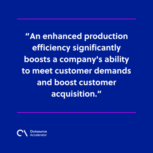 High production efficiency