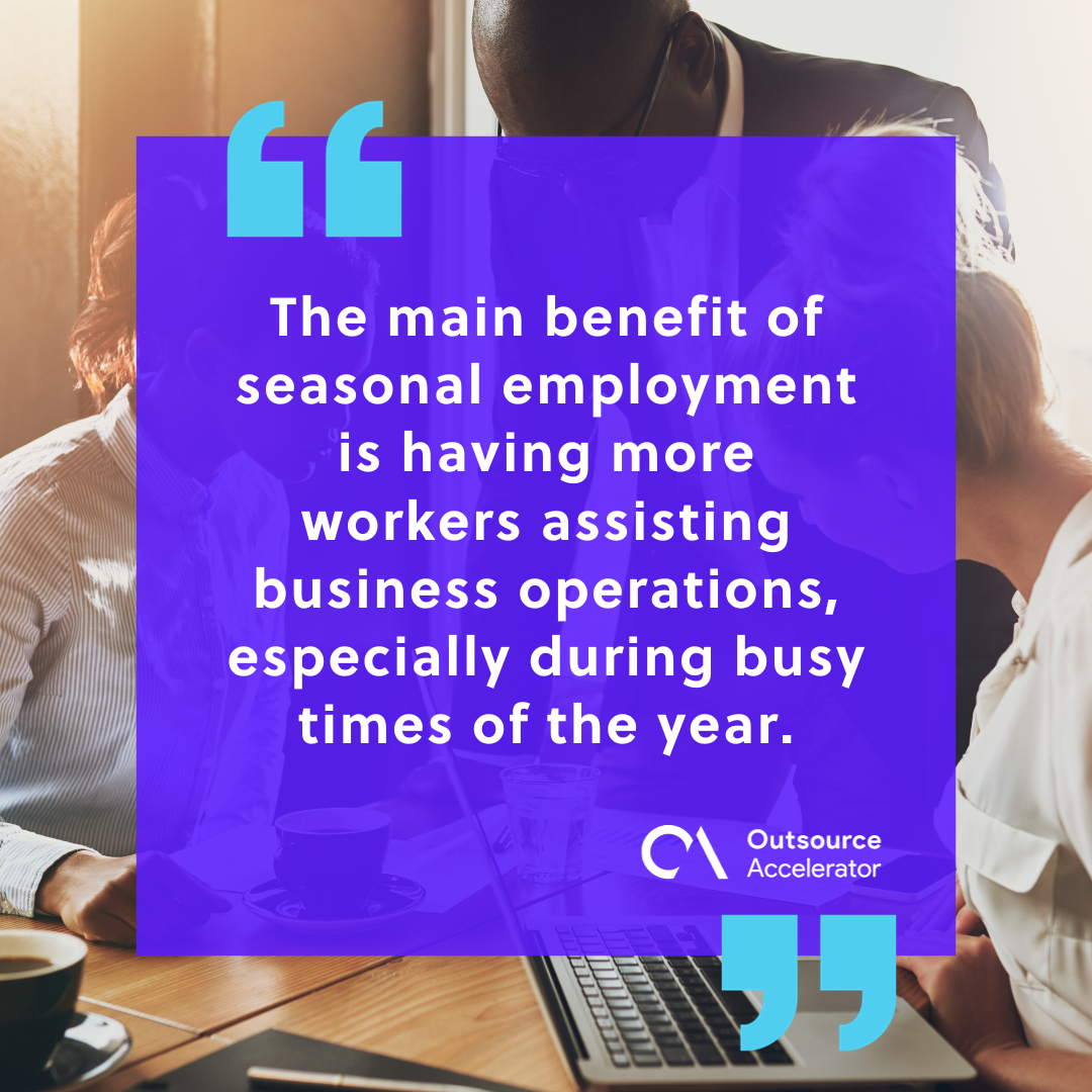 Understanding seasonal employment Outsource Accelerator