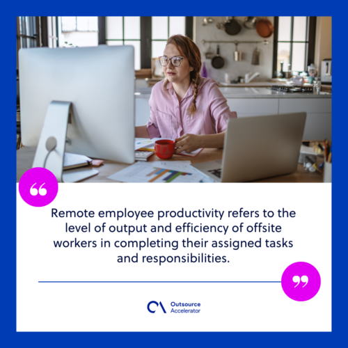 What does remote employee productivity mean