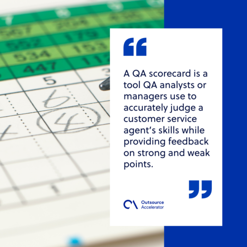 What is a QA scorecard