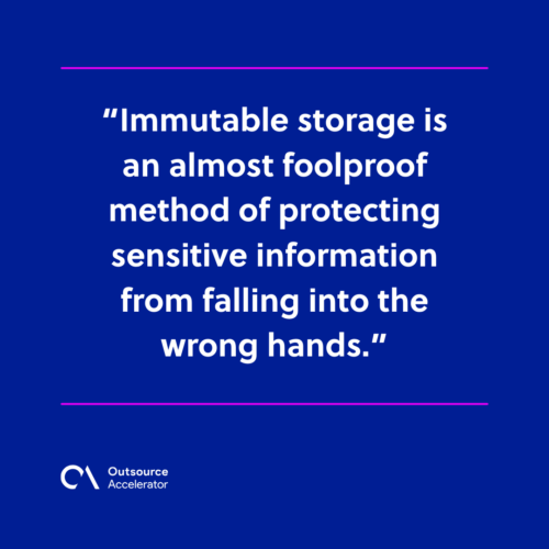 When to use immutable storage