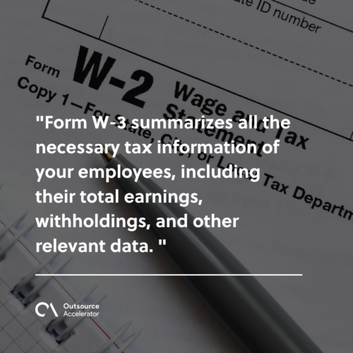 Form W-3 defined