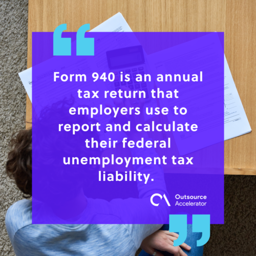 How does Form 940 work for businesses