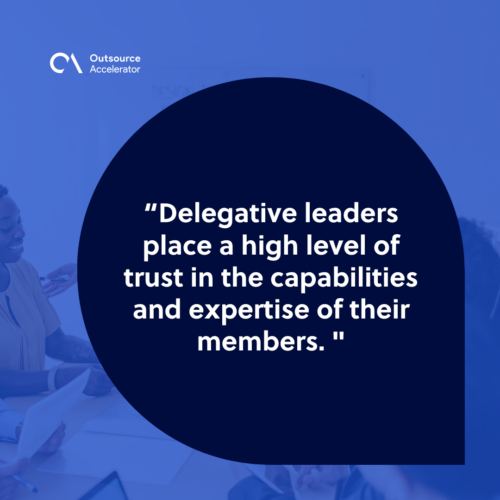 Key elements of delegative leadership