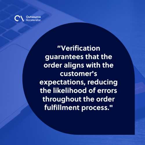 Order verification and entry
