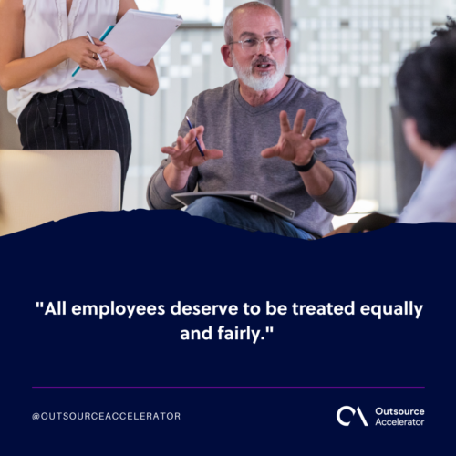 Treat employees fairly