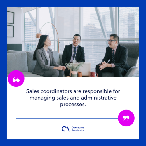 What does a sales coordinator do