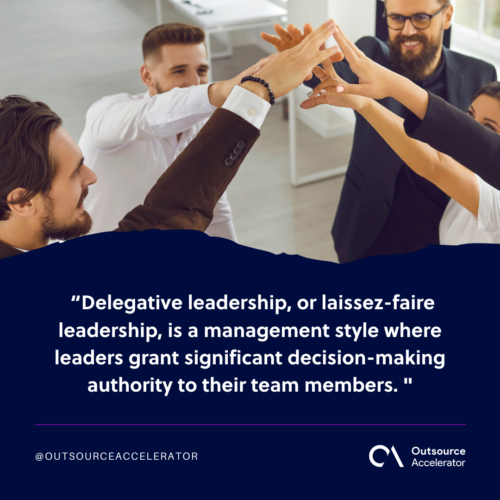 What is delegative leadership