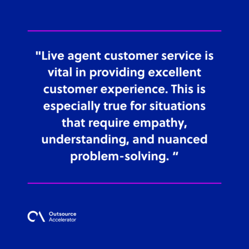 What is live agent customer service 