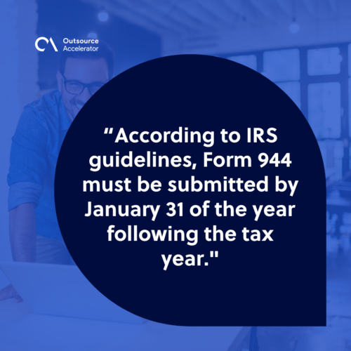 When to submit Form 944