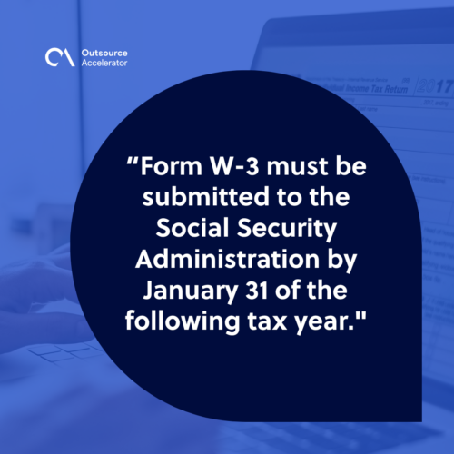 When to submit a Form W-3