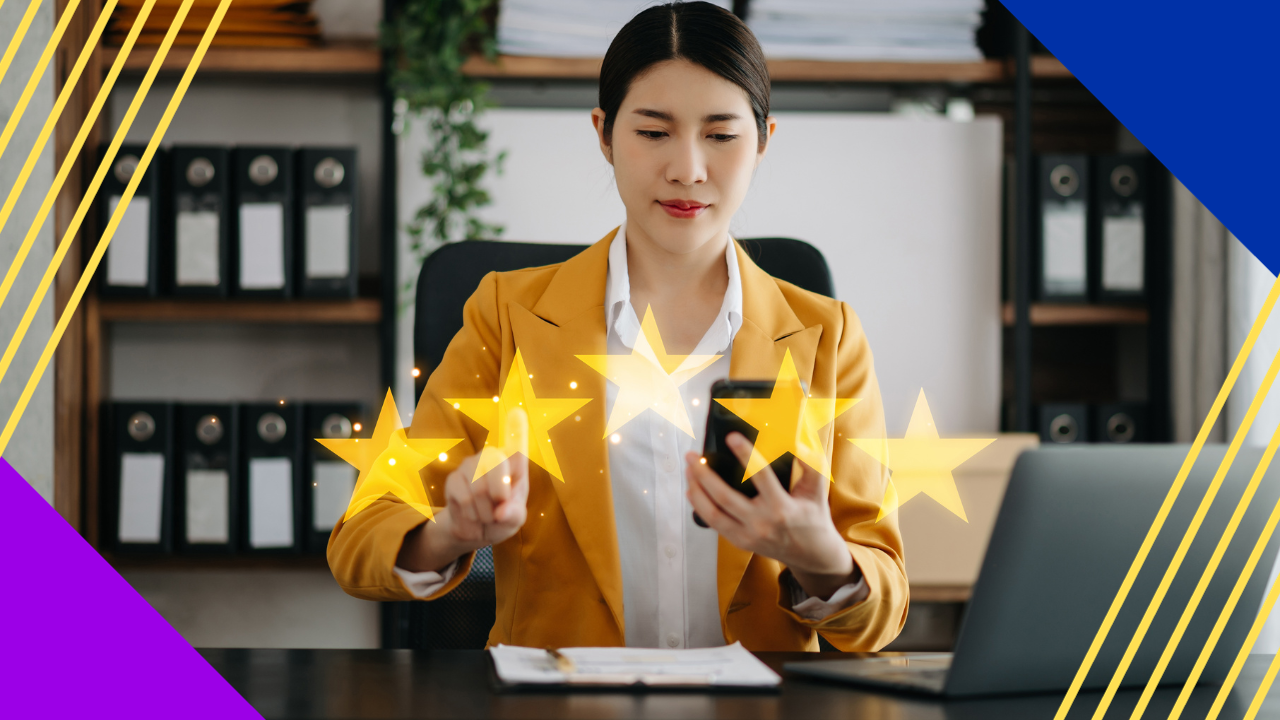 Customer or client the stars to complete five stars