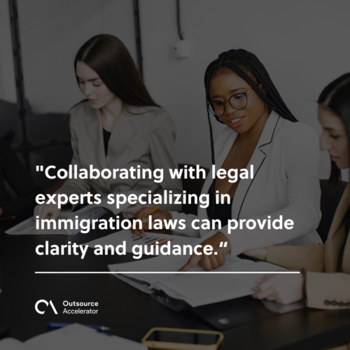 Collaborate with legal experts