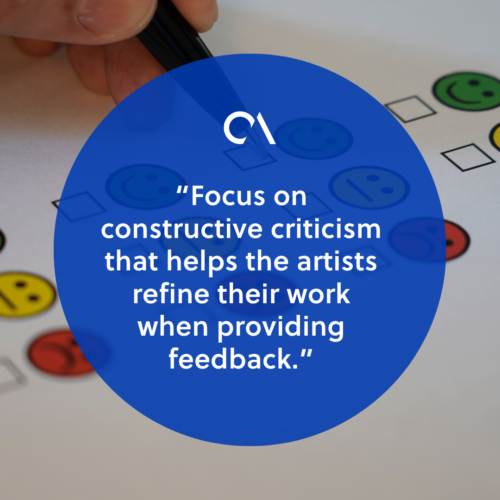 Provide constructive feedback