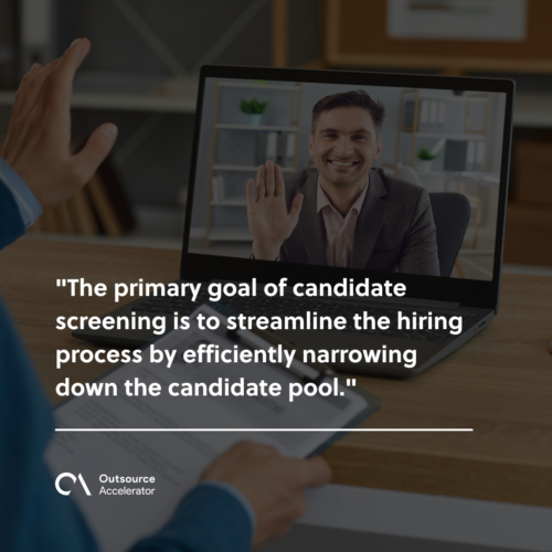 What is candidate screening