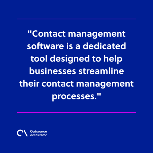 What is contact management software