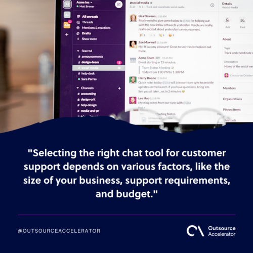 Choose the right chat tool for customer support