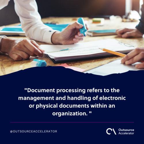 Document processing definition