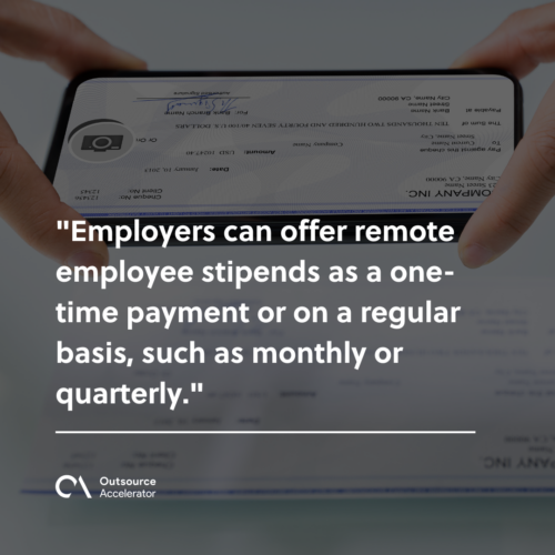 How to offer a remote employee stipend at work