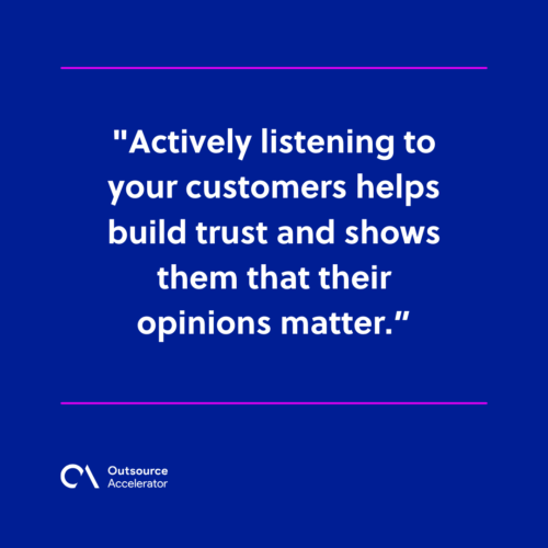 Seek customer feedback