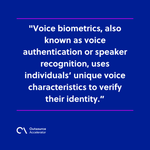 What is voice biometrics
