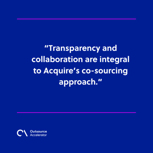 Acquire’s approach to co-sourcing