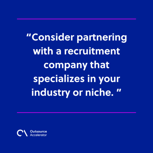 Evaluate specialization and industry focus