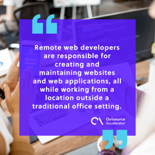 What remote web developers do