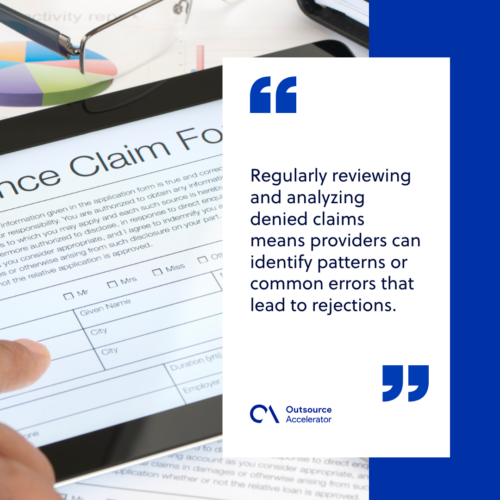 Regularly review denied claims