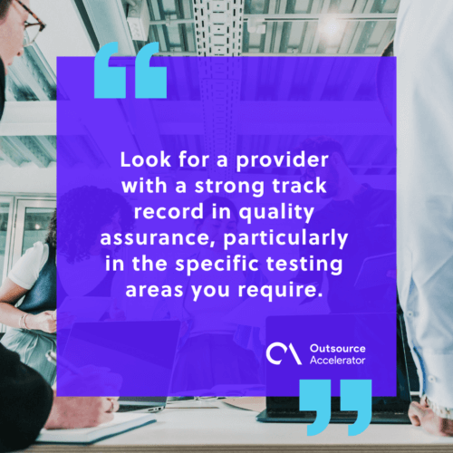 Evaluate expertise and experience.