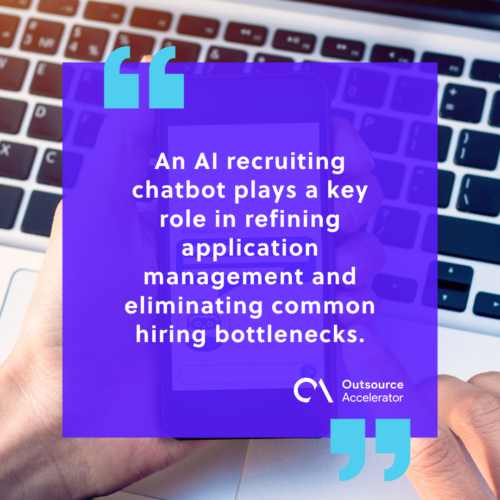 Recruiting chatbot functionalities