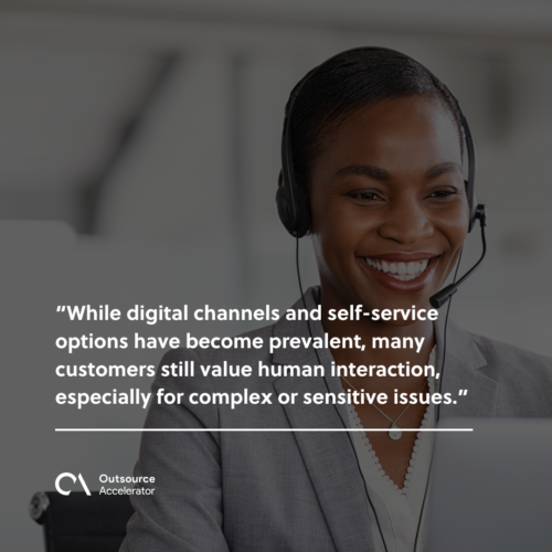 Customers prefer self-service over human interaction