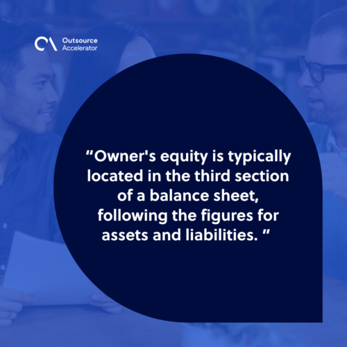 How to present owner's equity using a balance sheet