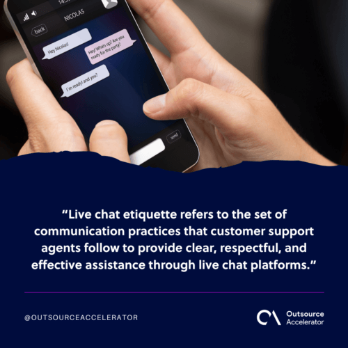 What is live chat etiquette