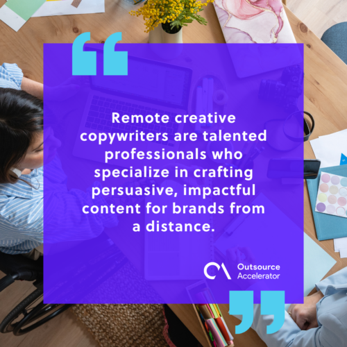What remote creative copywriters do