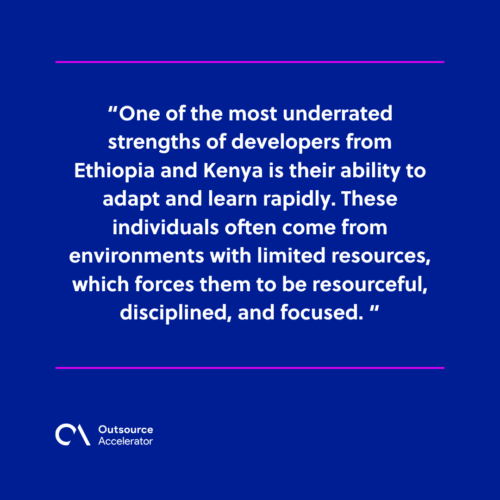 Benefits of outsourcing software development to Ethiopia and Kenya
