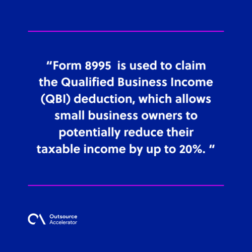 What is Form 8995