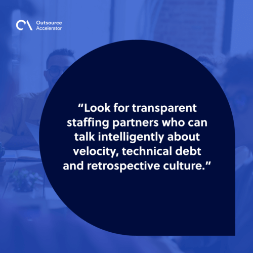 Choose partners who get agile, not just development 