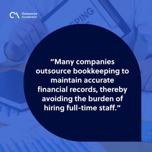 Financial outsourcing Commonly outsourced services